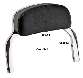 Gzp Black Mini Backrest Pad Kit Backrest & Sissy Bar Pad Zodiac