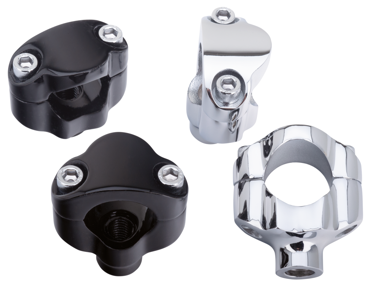 Chrome 1.5" High Risers For 1.25" Bars Riser V Twin Mfg