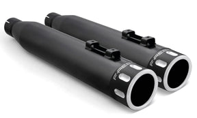 Eagle S/Ons Black/Black Tips Flh/T95 16 Slip-On & Muffler Freedom Performance Exhaust Default Title