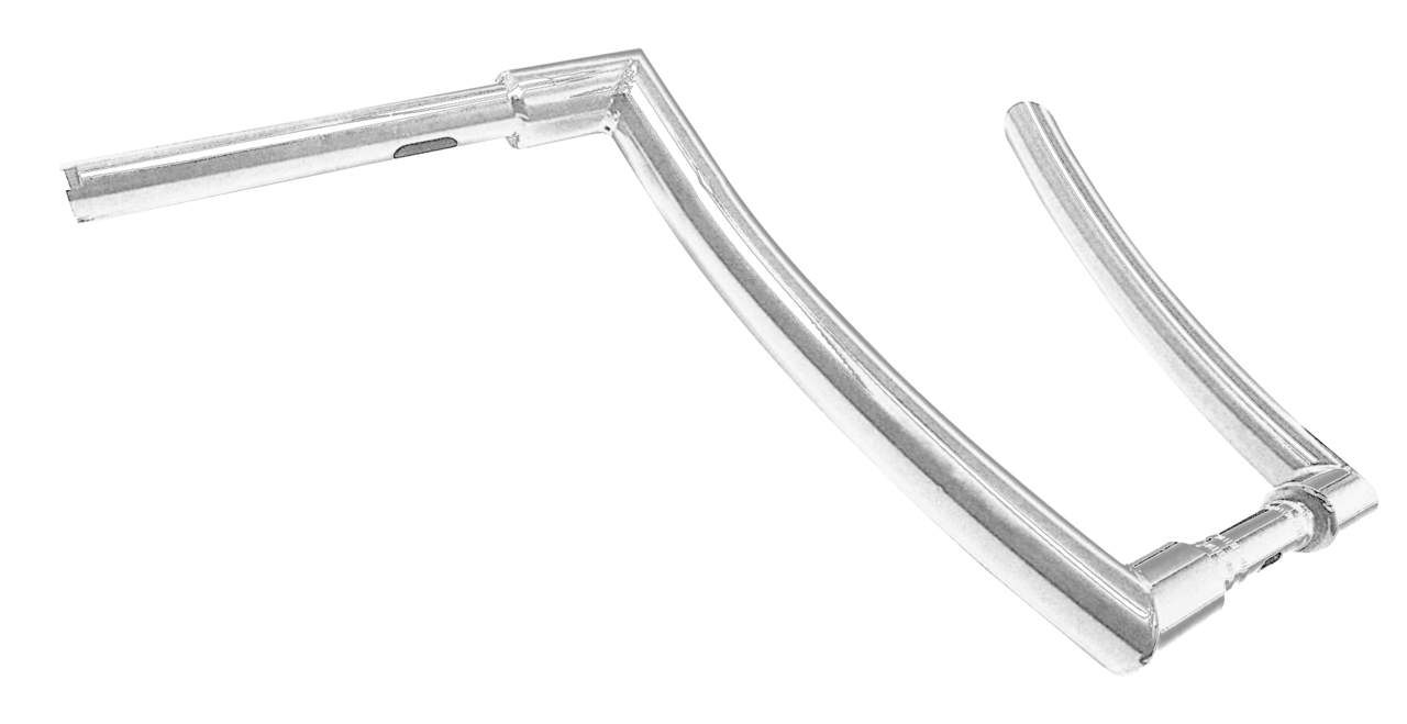Zcp Chicano Ape 14" Chrome F/ 1"Risers Fat Handlebars for one inch handlebar clamps Zodiac Default Title