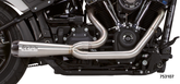2Bros ST18-up 2-1 Inox w/carbon cap Full Exhaust System Two Brothers Racing Stainless Steel 18+ Softail