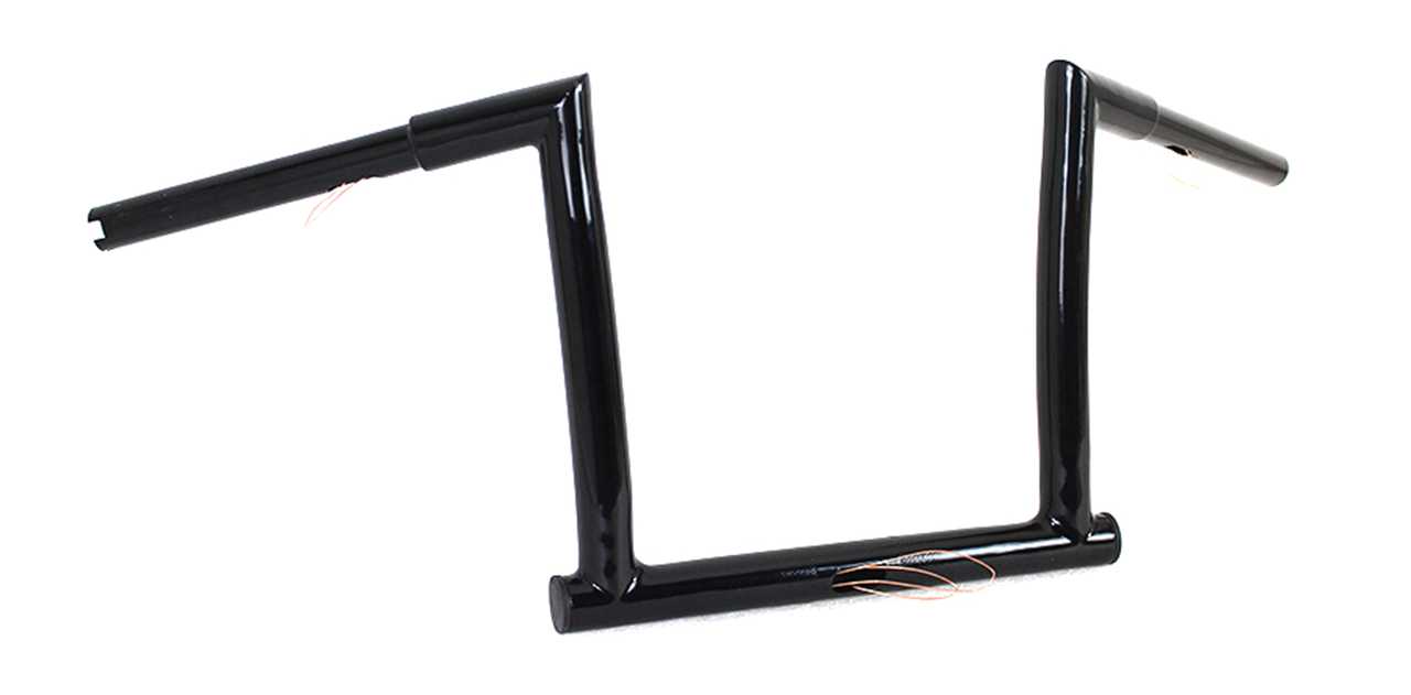 12" Chi Zeled Bar 1.25" Black Dimpled Tbw Fat Handlebars for 1 1/4" handlebar clamps V Twin Mfg Default Title