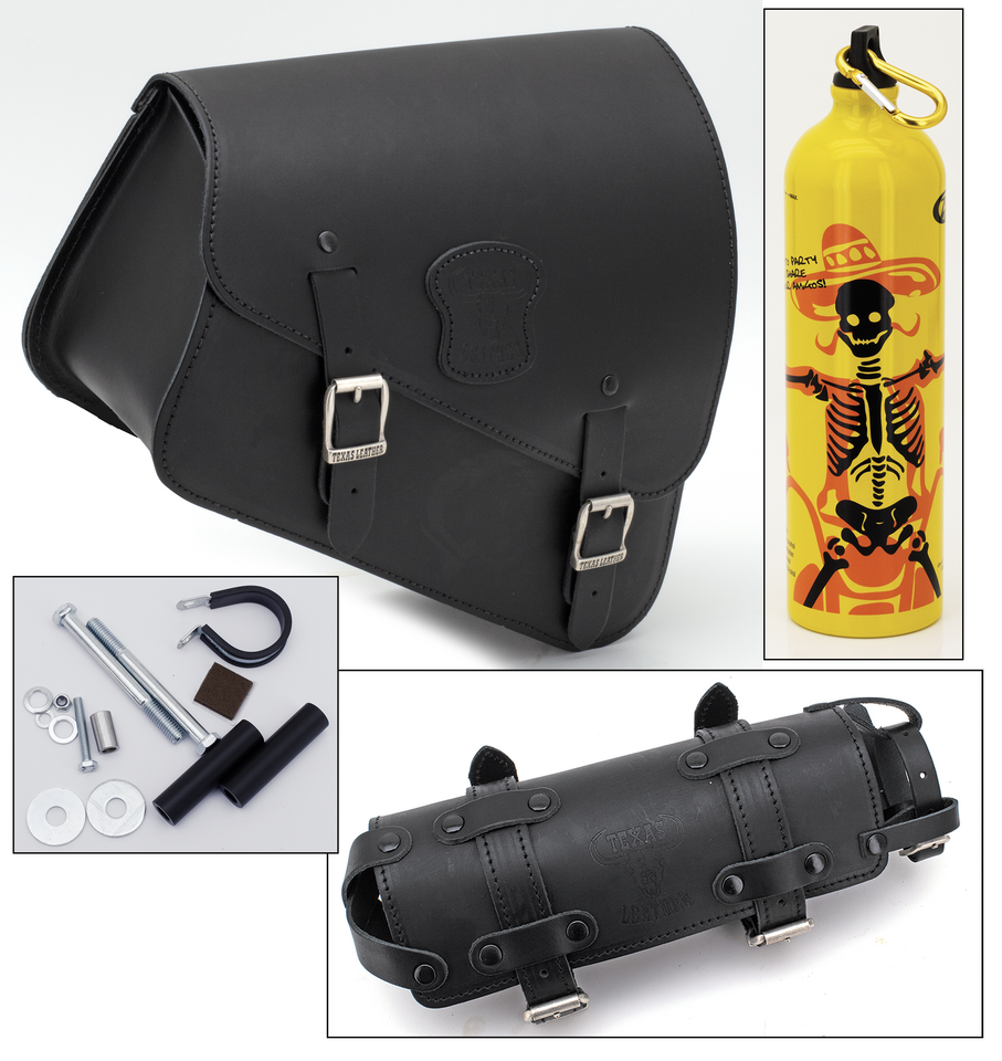Texas Leather Xl14 Up Bag W/Bidon De Chu Leather Luggage Texas Leather Default Title