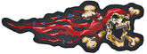 Pirate Skull Left Mini 6" X 2,5" Patch & Pin Lethal Threat Default Title