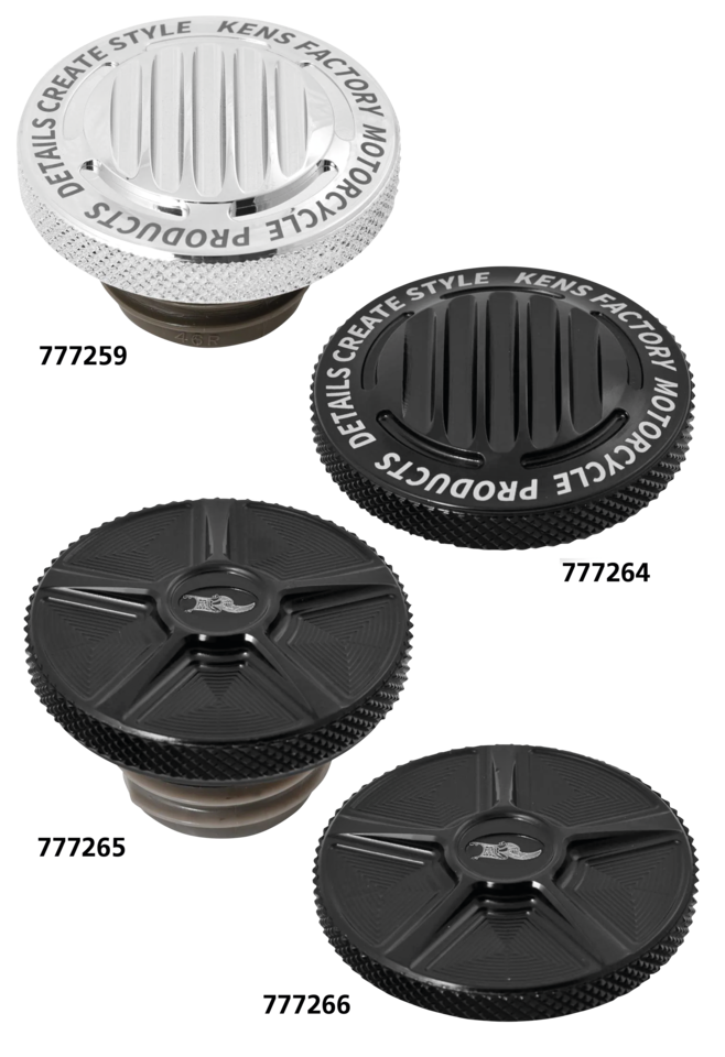 Next Level Chrome Finned Gas Cap 96 Up Gas Cap Ken's Factory