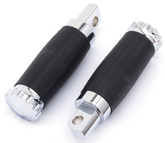 Gzp Chrome Turbo Footpegs Black Rubbe Foot Peg Zodiac Default Title