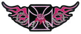 Pink Iron Cross Patch 12.25"X5" Helmets, Audio & Merchandise Lethal Threat Default Title