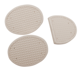 3 Pc Clutch And Brake Pedal Pad Set White Brake Pedal Pad & Cover V-Twin Manufacturing Default Title