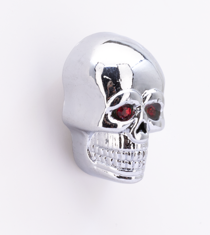 Gzp Skull Krommet Large Chrome Red Eyes Hardware & Assortment Trays Zodiac Default Title