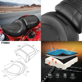 Dr+Pa Pleated Seat Black Indian14 Up 2-Up Seat C.C. Rider