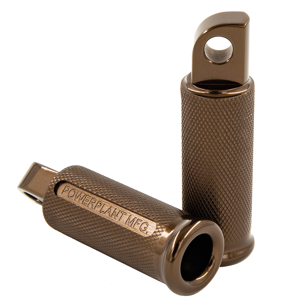 P16 Shorty Pegs, Bronze Foot Pegs P16 Powerplant Motorcycle Co.