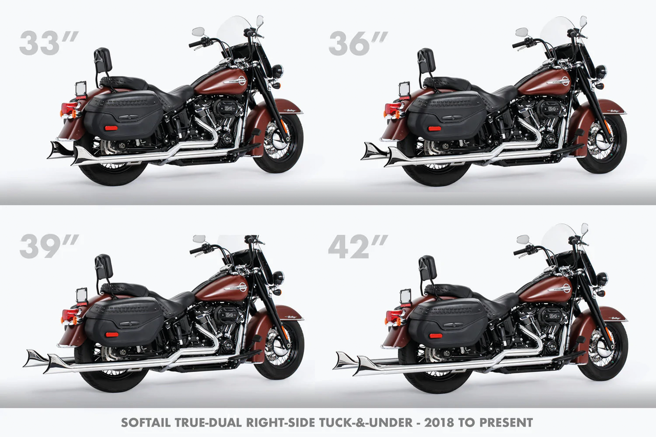 E4 33" Sharktl True Dual St18 20 Ch 2-2 Full Exhaust System Thorcat Exhaust