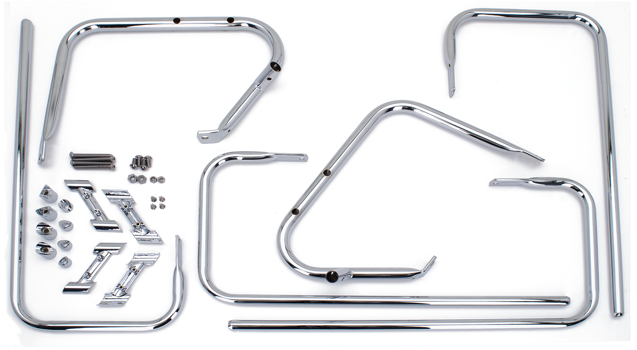Saddlebag Chrome Guard Kit Flh/T97 08 Saddlebag Guards & Supports V Twin Mfg Default Title