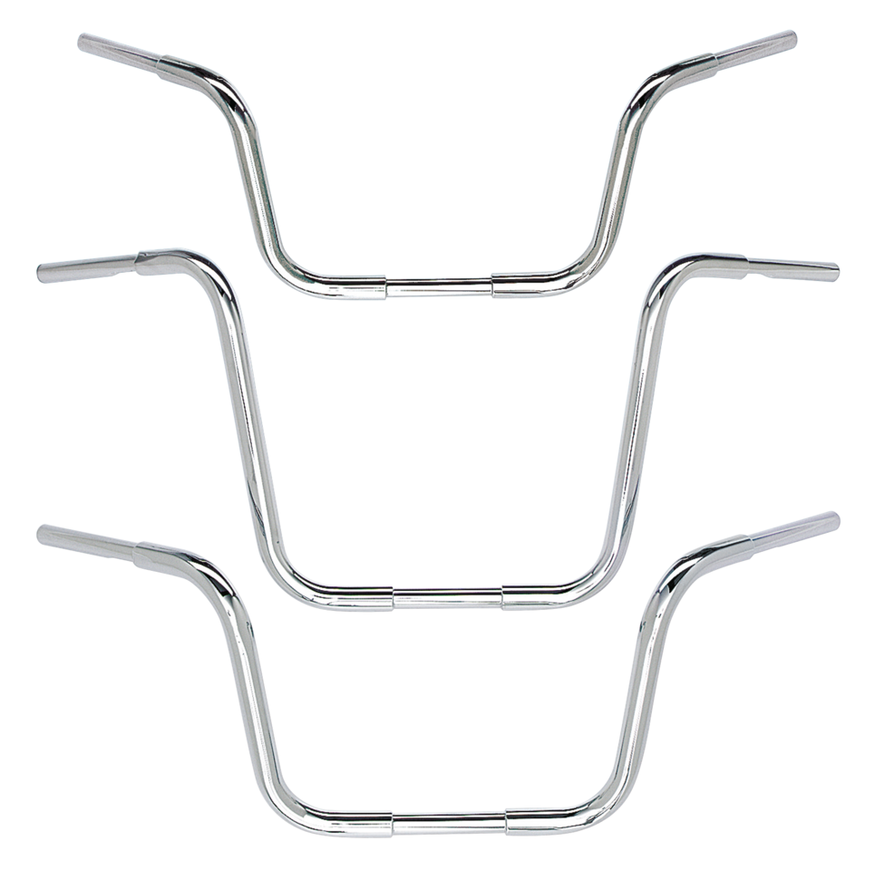 Gzp Fat Bubba 1.25" Chrome 10" Rise Apeh Fat Handlebars for one inch handlebar clamps Zodiac