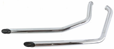 Drag Pipes Chrome/Black Slash Fxst07 17 Drag Pipe V Twin Mfg Default Title