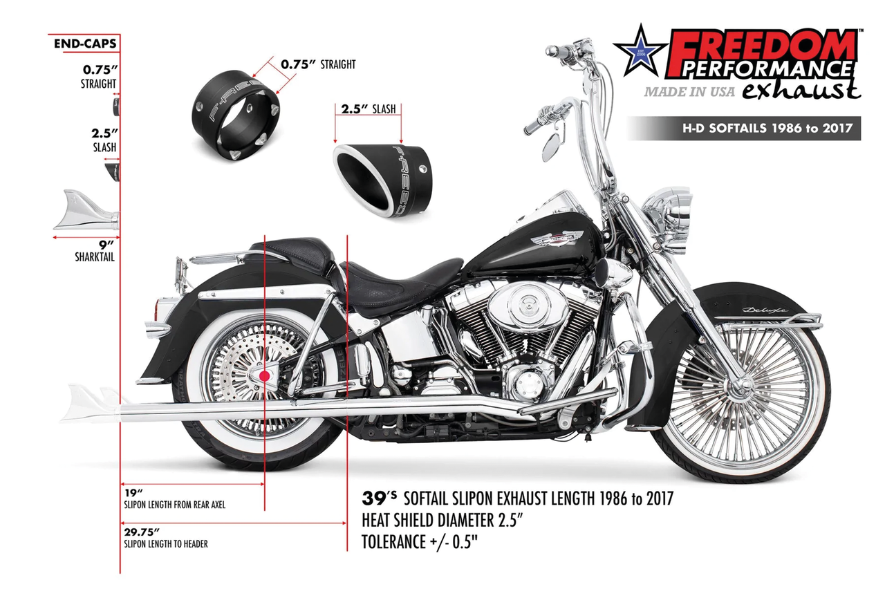 E2 Ev80 F*St97 99 39" Sharktail Ch/Ch 2-2 Full Exhaust System Thorcat Exhaust