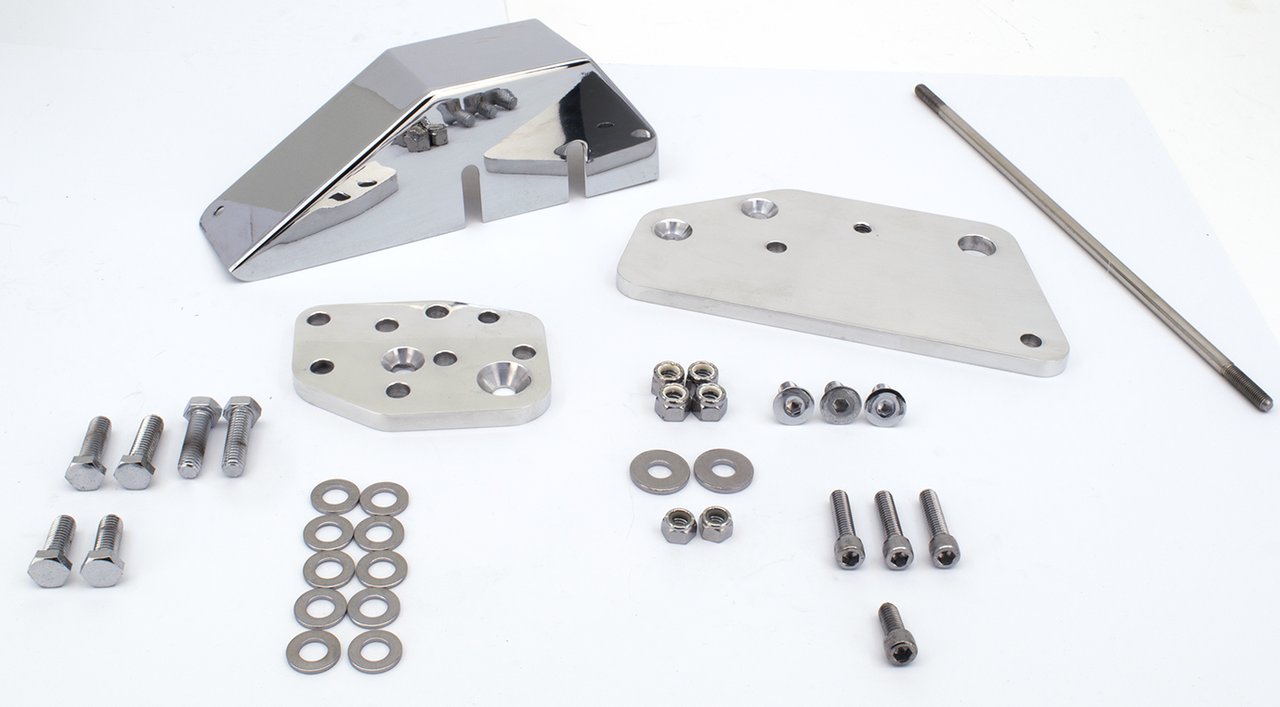 Gzp Polish 2" Floorboard Ext.Kit Softail Foot Control Extension & Relocation Kit Zodiac Default Title