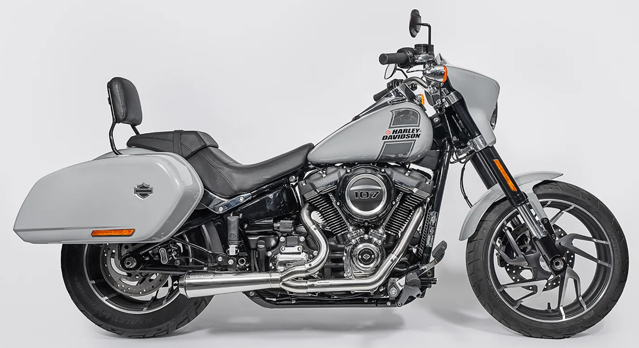 Bd Fighter 2 1 Polished St18 Up E5 2-1 Full Exhaust System Black Duck Parts