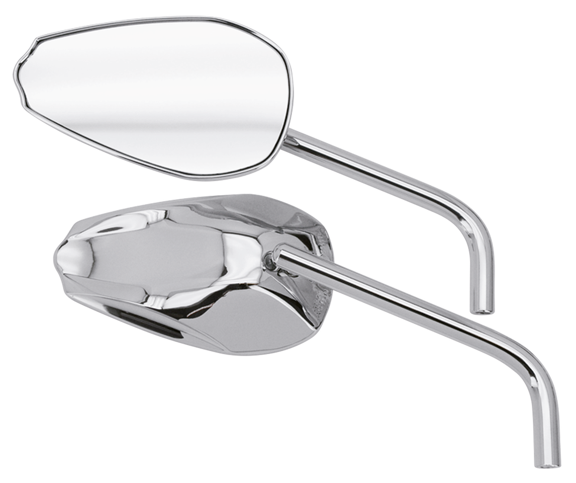 Gzp Chrome Cobra Mirror Set W/Round S Mirror & Component Zodiac Default Title