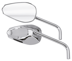 Gzp Chrome Cobra Mirror Set W/Round S Mirror & Component Zodiac Default Title
