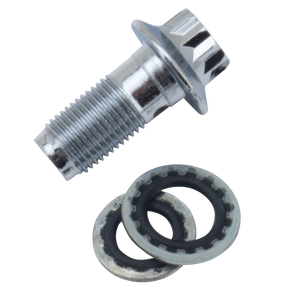 Gzp Chrome Banjo Bolt 7/16" 24 Brake Line & Fitting Zodiac