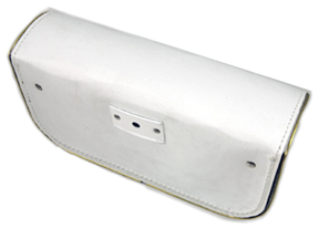 Windshield Pouch White/Gold Trim Fl60 84 Windshield Bags V Twin Mfg