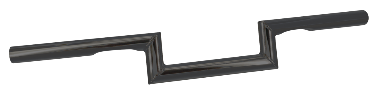 Zcp Flat Z Black Dimpled One Inch Diameter Handlebars Zodiac Default Title