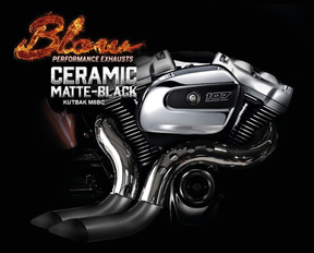 Blow Blk Pipes Chr Shields Me17 Up Full Exhaust System Blow Performance Exhausts