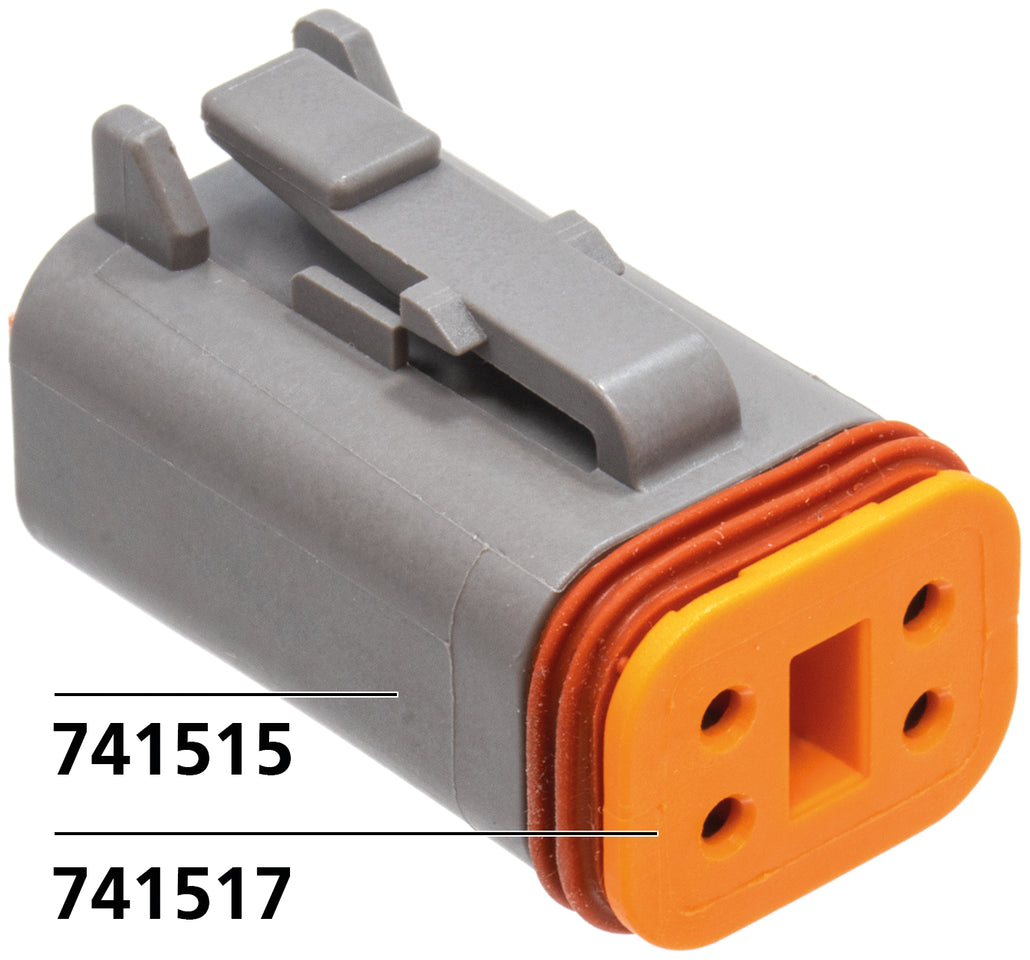 4 Pole Grey Socket Housing Wiring & Connector Deutsch Connectors Default Title