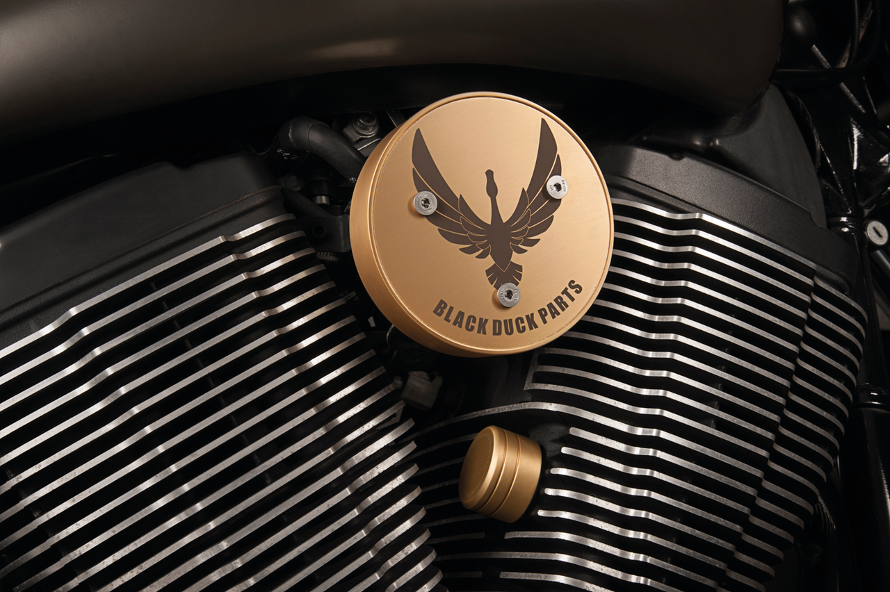 Blk Duck Engine Side Cvrs F/Victory Sat. Engine Cover Black Duck Parts