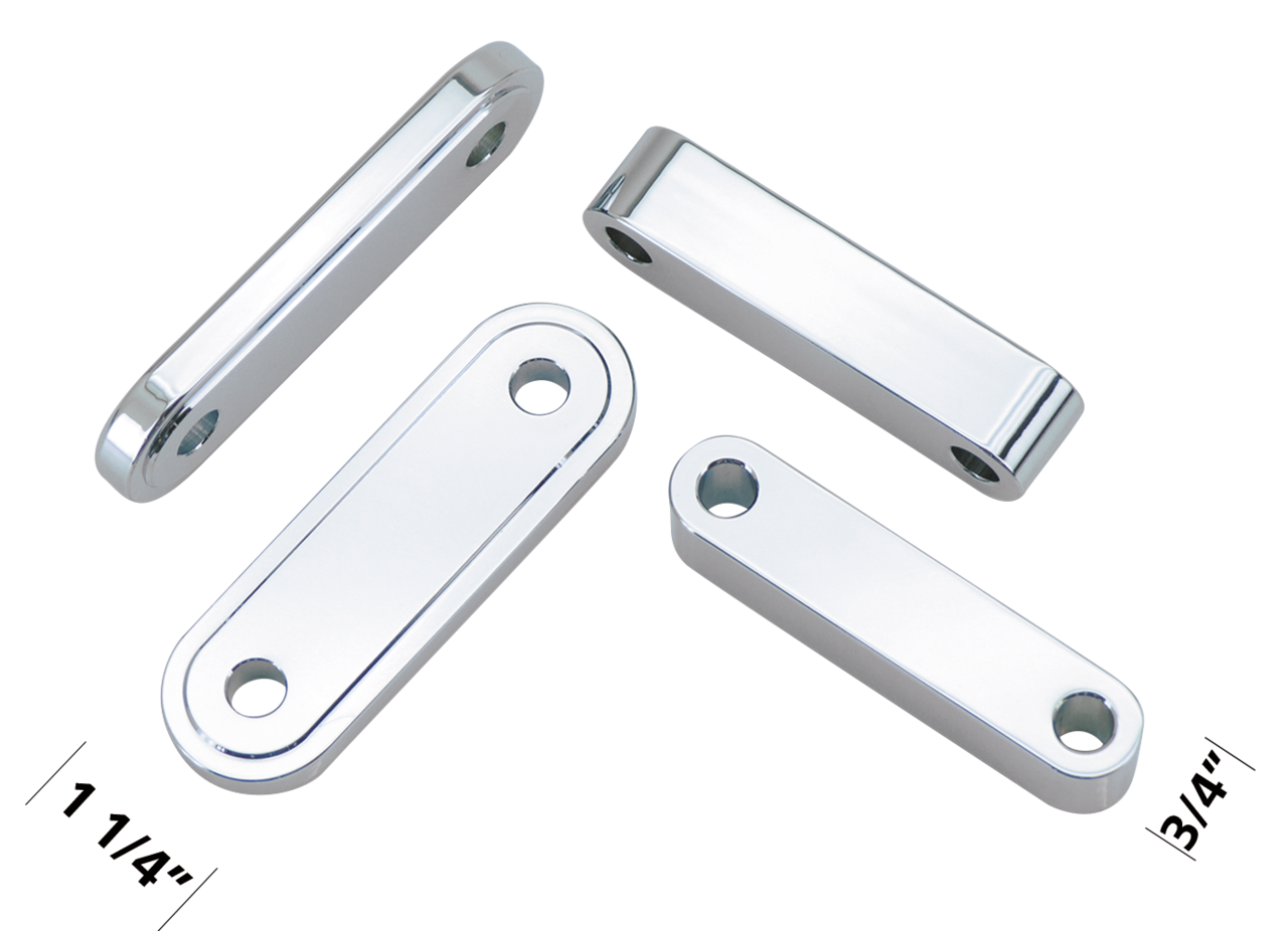 Gzp Chrome Front Fender Spacers T=3/8" L Fender Mount Kit & Hardware Zodiac Default Title