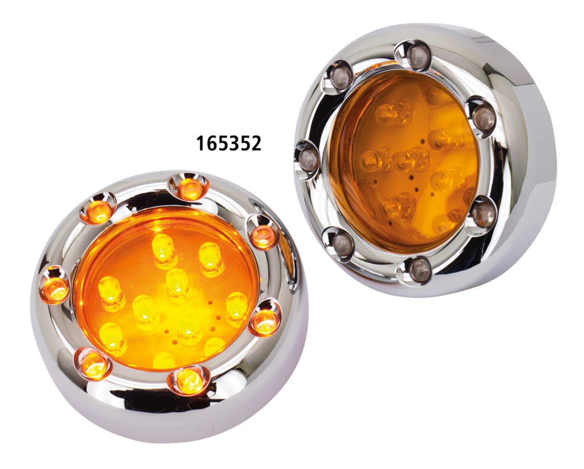 Gzp Chr Duo Led Amber Lens Deuce Light Turn Signal Zodiac
