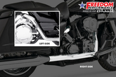 True Dual Hdrs W/Shields Chr Flh/T95 08 2-2 Exhaust Header Freedom Performance Exhaust Default Title