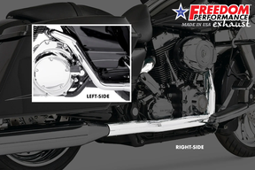 True Dual Hdrs W/Shields Chr Flh/T95 08 2-2 Exhaust Header Freedom Performance Exhaust Default Title