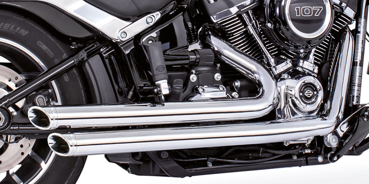 Indep Stggrd Slash Tip St18 Up Ch/Ch 2-2 Full Exhaust System Freedom Performance Exhaust