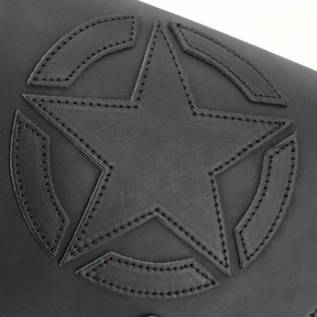 Texas Leather Star Swingarm Bag Black Leather Luggage Texas Leather