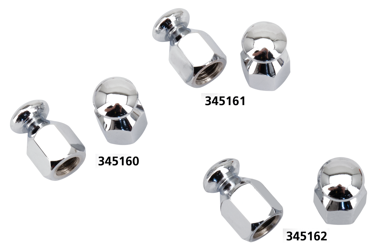 Gzp Chrome Bungee Nut 5/16 18 Unc Pair Hardware & Fastener Zodiac
