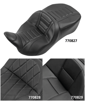 2 Up Pleated 2 Seat Black Flh/T08 23 2-Up Seat C.C. Rider