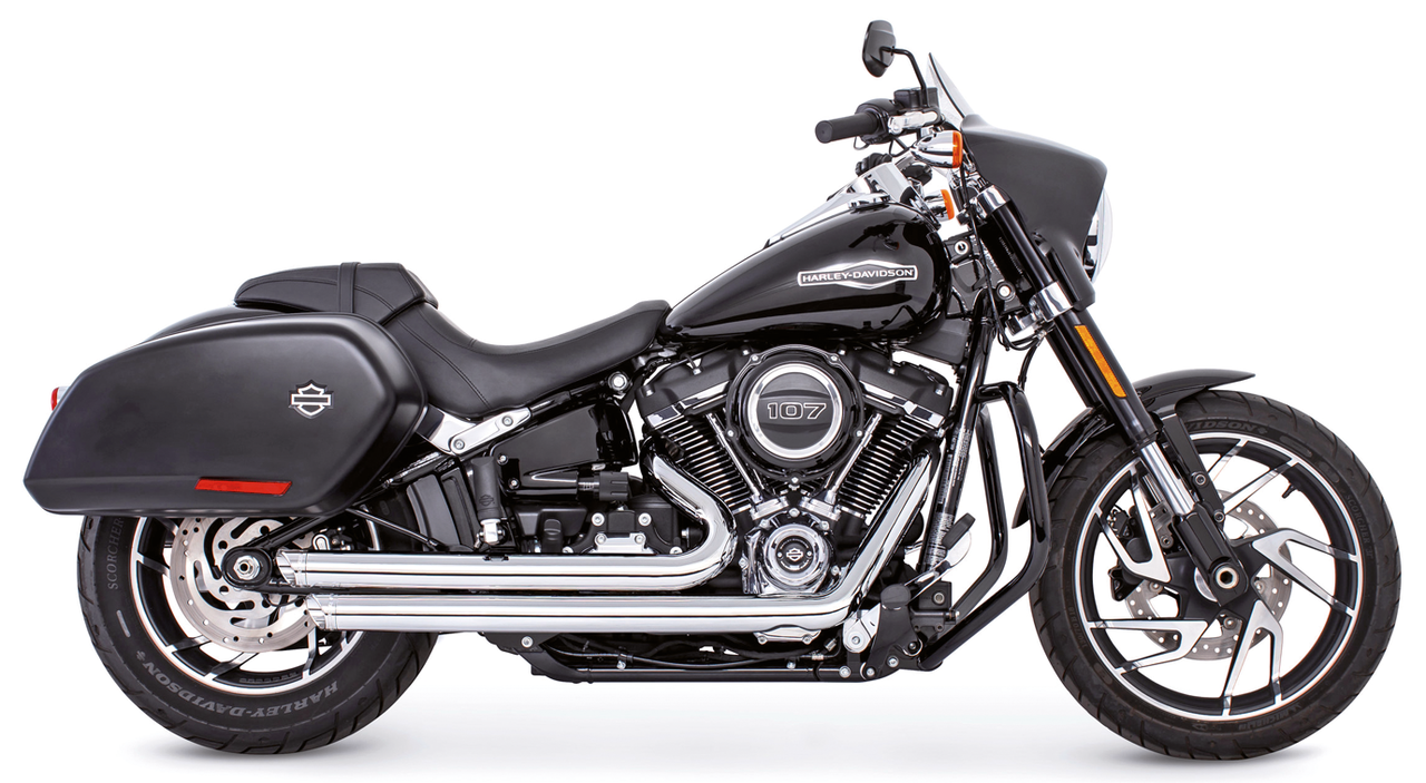 Indep Stggrd Slash Tip St18 Up Ch/Ch 2-2 Full Exhaust System Freedom Performance Exhaust