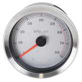 4" Tachometer Silver Tachometer V Twin Mfg Default Title