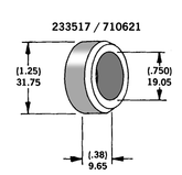 Axle Spacer Chrome Plated #43358 83 A Axles & Hardware Bender Cycle Default Title