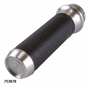 Lthr Moto Grips Natural/Blk Ribbed Tbw Handlebar, Hand Controls & Mirrors Brass Balls Cycles Default Title