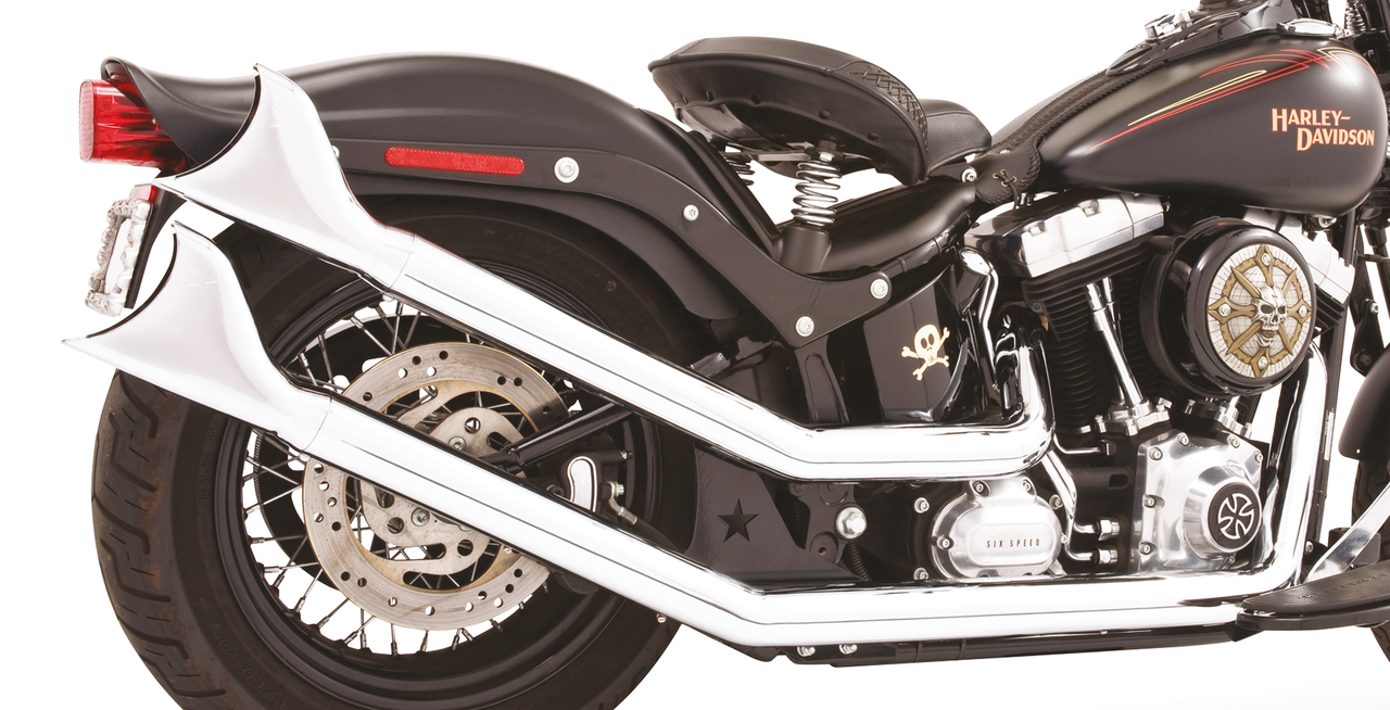 Upswept W/Sharktails Chrome F*St86 17 2-2 Full Exhaust System Freedom Performance Exhaust