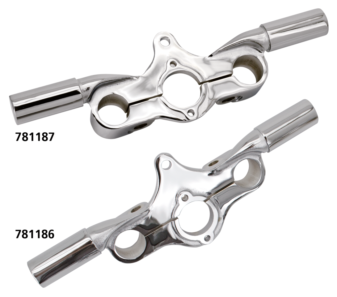 Chr Triple Clamp For Risers Offset Sprng Springer Fork Part V Twin Mfg