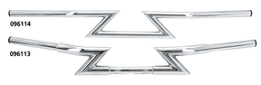 Gzp Chrome Z Bar 1" Chrome W/O Dimple One Inch Diameter Handlebars Zodiac