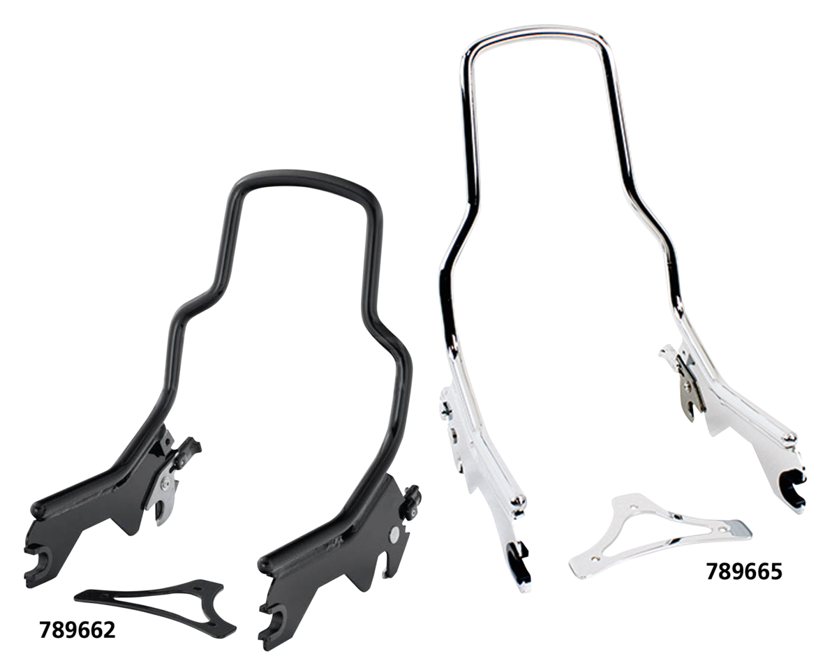Det. Sissy Bar Shorty Black Fxbb18 Up Detachable Sissy Bar V Twin Mfg Default Title