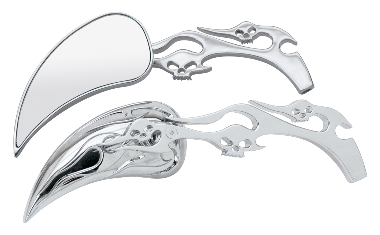 Gzp Meteor Mirrors W/Skull & Flame Stem Mirror & Component Zodiac