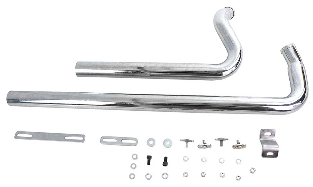 Shotgun Drag Pipes Chrome Fxst86 99 Drag Pipe V Twin Mfg