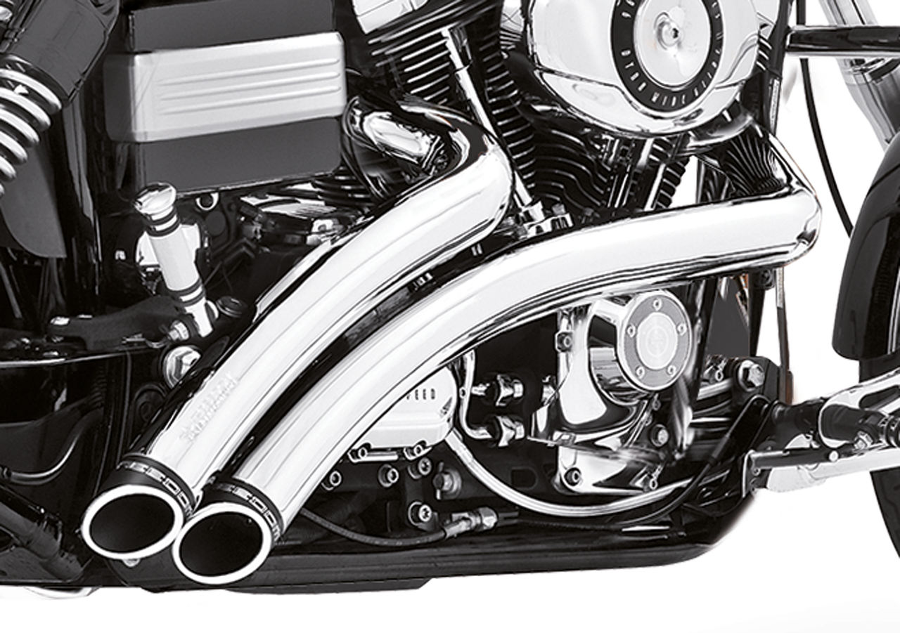 Radical Radius Fxd91 05 Chr/Blk Tip 2-2 Full Exhaust System Freedom Performance Exhaust