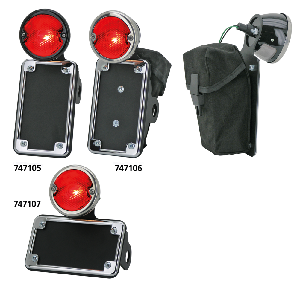 Nsc 32 Taillight W/Vertical Lic.Mount Custom Taillights No School Choppers Default Title